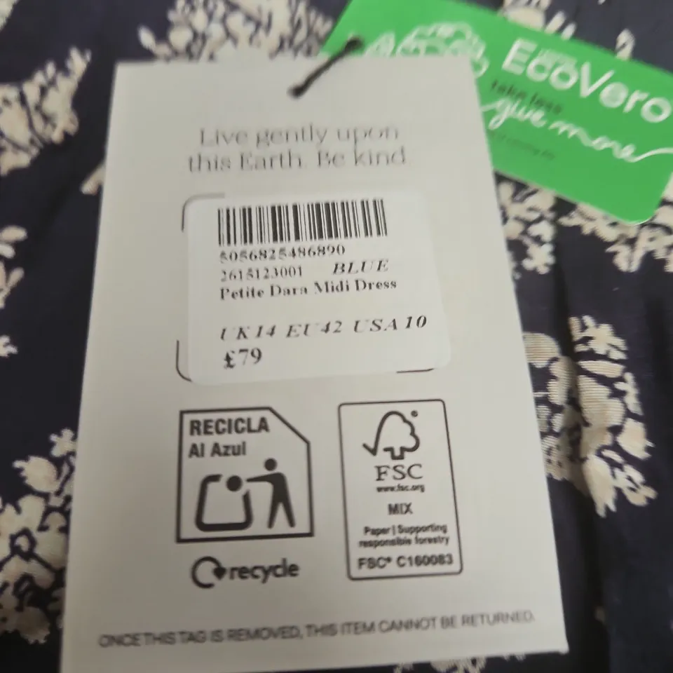 NOBODYS CHILD PETITE DARA MIDI DRESS - SIZE 14