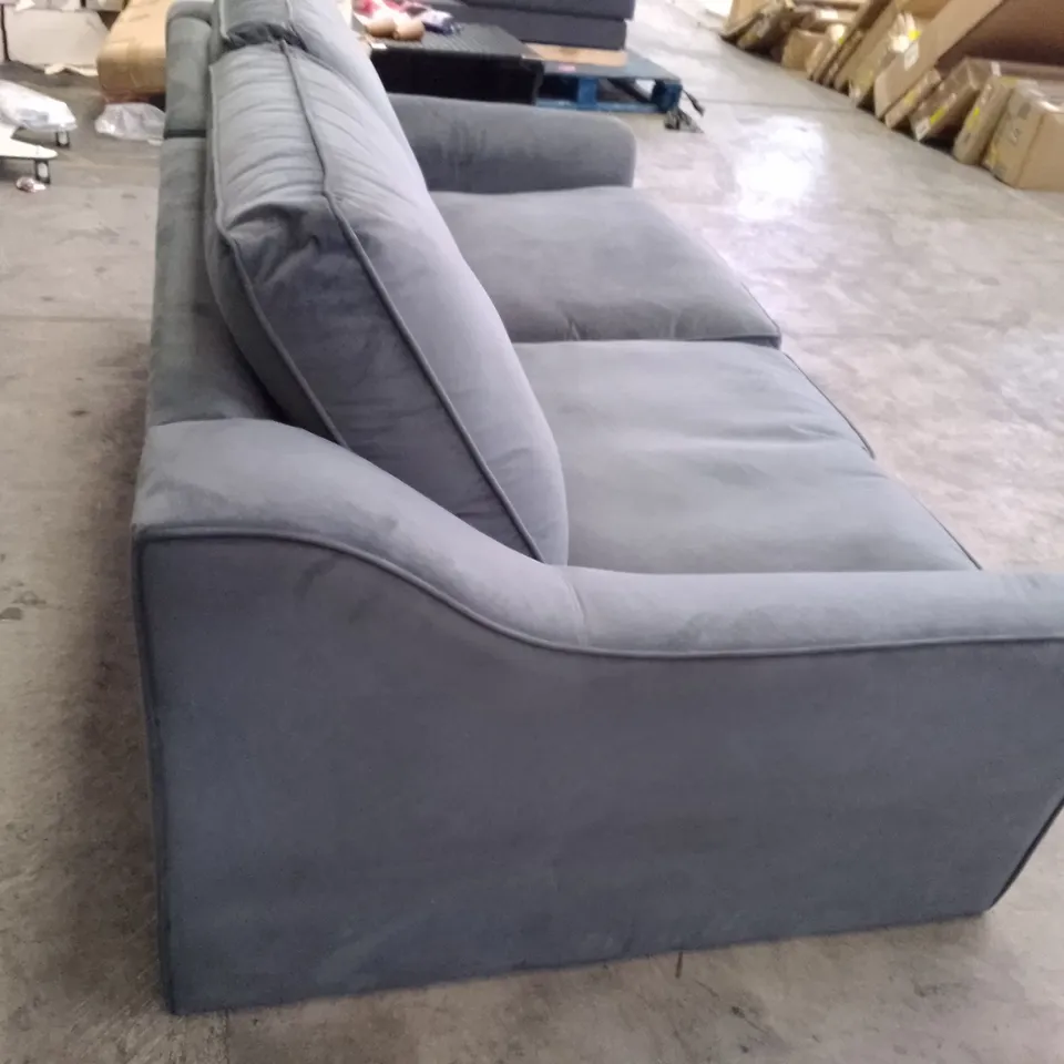 QUALITY DESIGNER THE LOUNGE CO. ISOBEL 3 SEATER DBL SOFA - CITY HALL FABRIC 