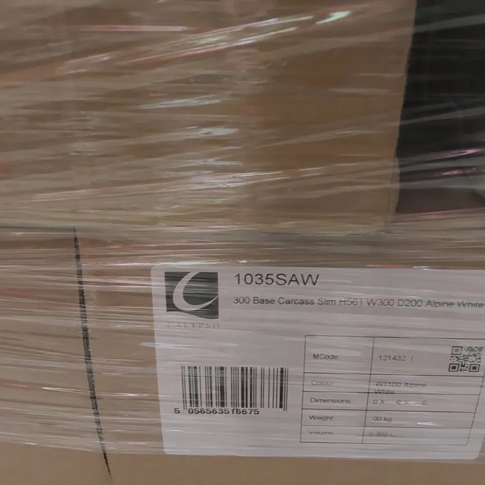 PALLET CONTAINING A LARGE QUANTITY OF BRAND NEW ASSORTED BATHROOM FURNITURE ITEMS INCLUDING: CALYPSO BASE CARCASSES
