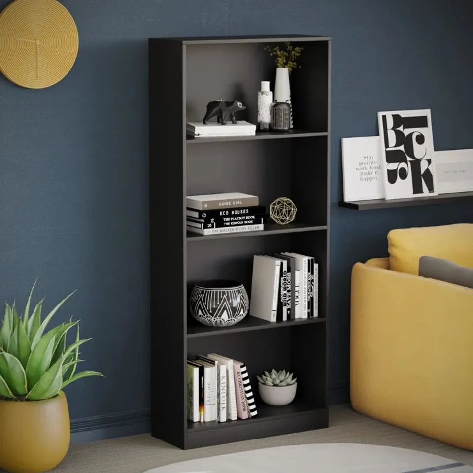 BOXED RONALD BOOKCASE - WALNUT 