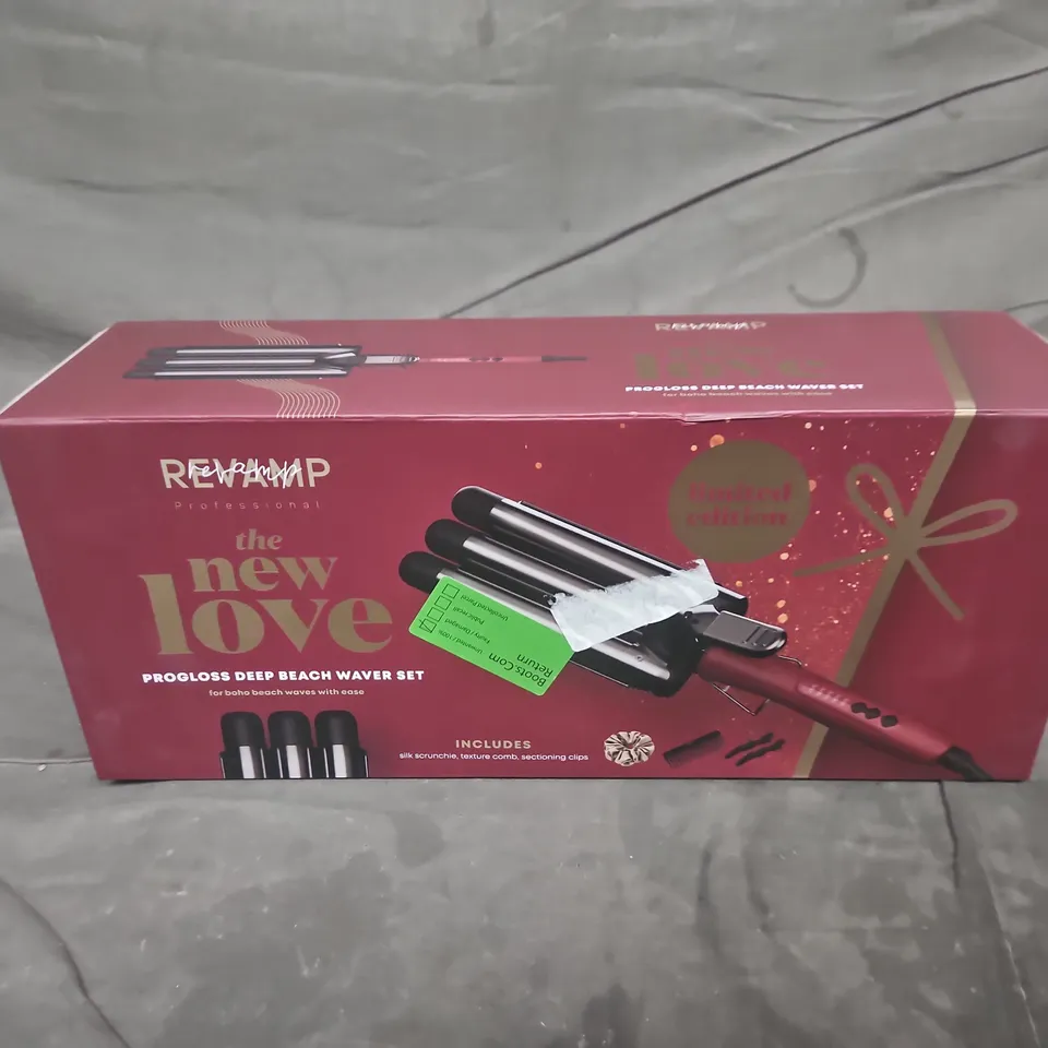 BOXED REVAMP PROFESSIONAL THE NEW LOVE PROGLOSS DEEP BEACH WAVER SET