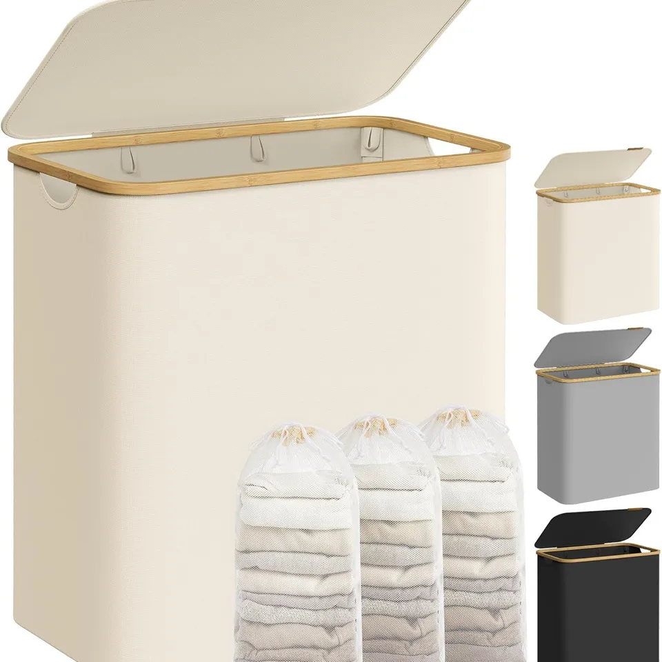 BOXED SONGMICS LAUNDRY BASKET WITH LID