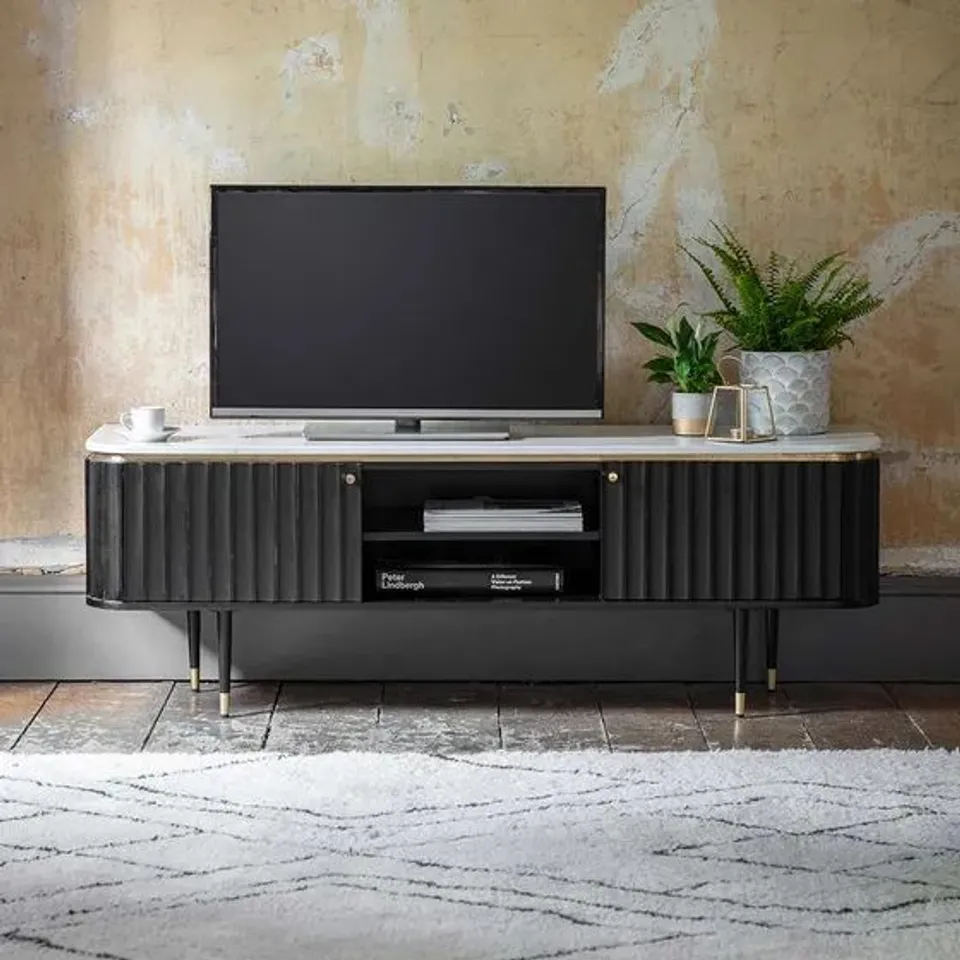 FLUTE MARBLE MEDIA UNIT - BLACK (2BOXES)