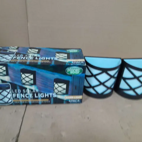 PACK OF 4 LED SOLAR FENCE LIGHTS