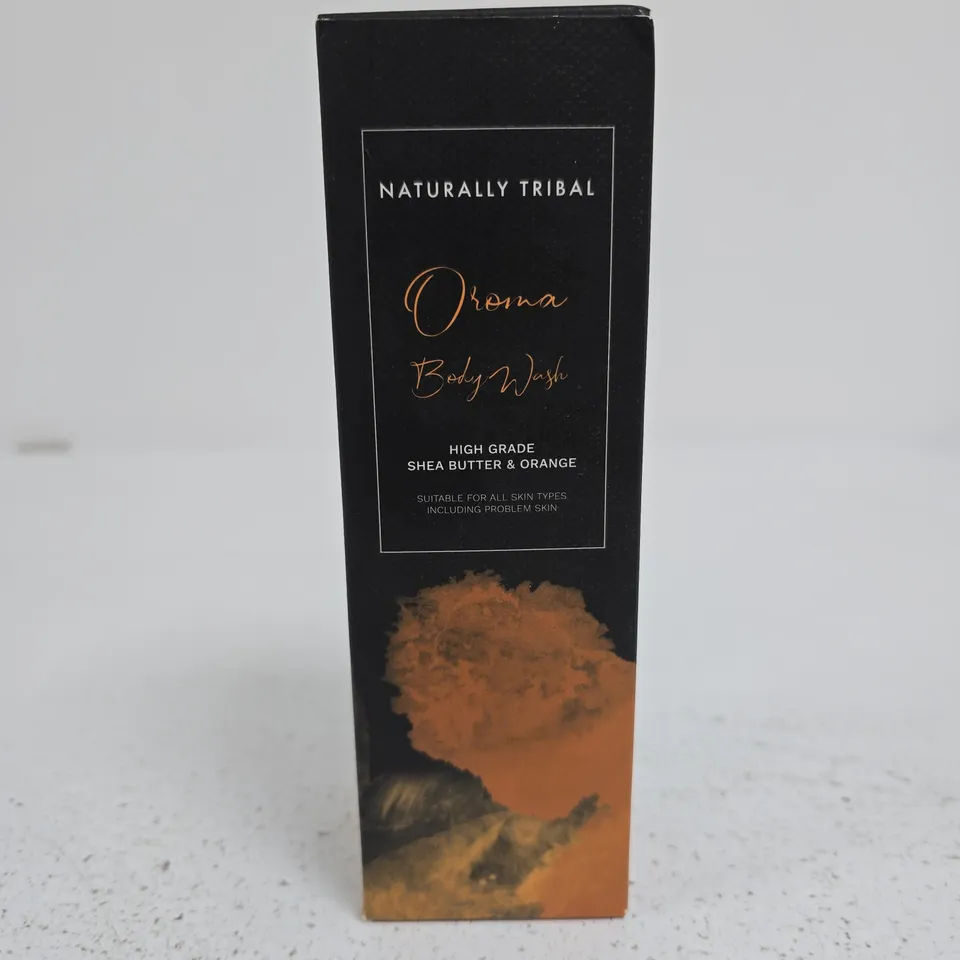 NATURALLY TRIBAL AROMA BODY WASH – SHEA BUTTER & ORANGE (BOXED)