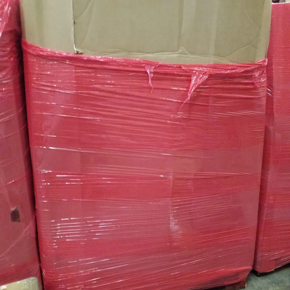 PALLET CONTAINING ASSORTED PRODUCTS INCLUDING HEAVY BOXING BAG, TRAMPOLINE, WHEELCHAIR RAMP, VACUUM STAND & STRAIGHT TOWEL RAIL