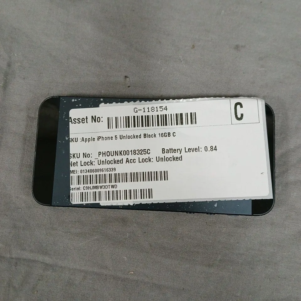 APPLE IPHONE 5 UNLOCKED – BLACK, 16GB