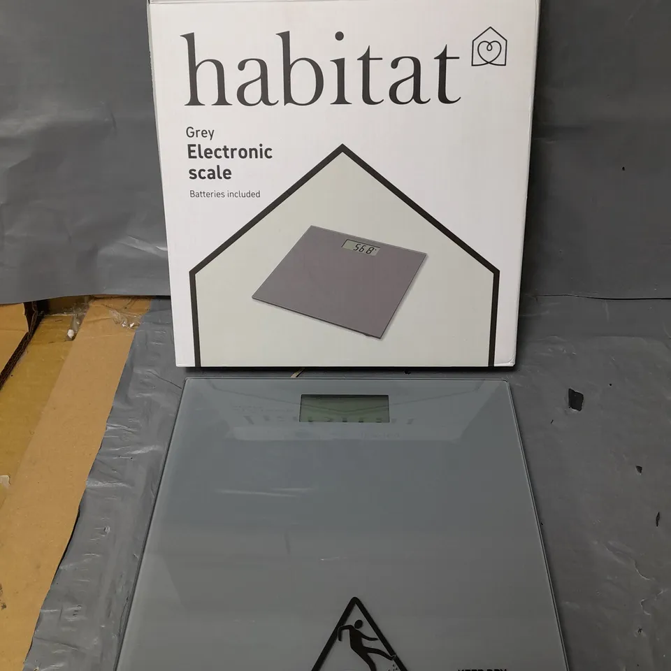 BOXED HABITAT GREY ELECTRONIC SCALE 