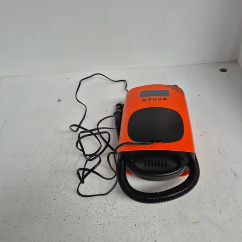 PORTABLE ELECTRIC AIR PUMP – 12V DC, ORANGE 