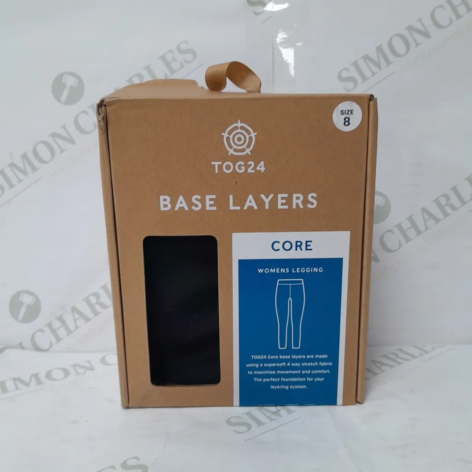 TOG24 BASE LAYERS WOMENS LEGGINGS IN BLACK SIZE 8