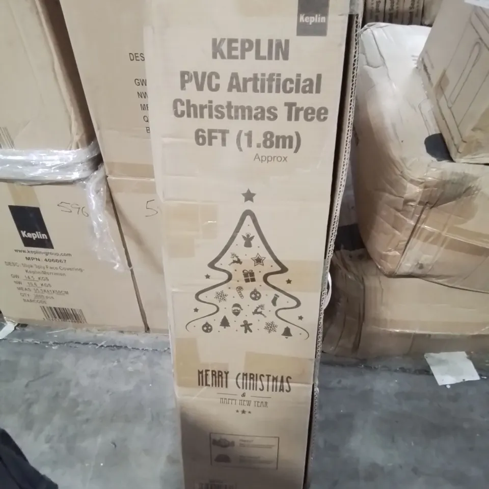 BOXED KEPLIN 6FT PVC ARTIFICIAL CHRISTMAS TREE 