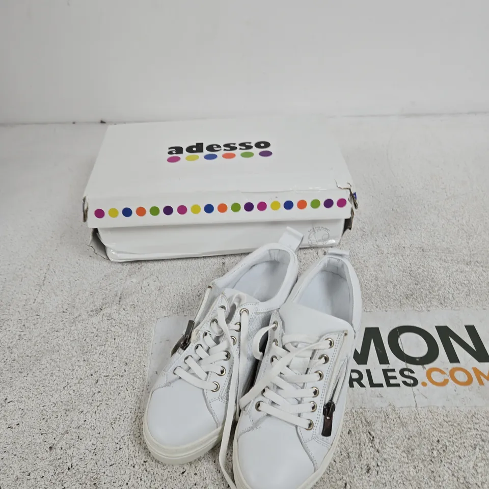 ADESSO WHITE SNEAKERS – UK SIZE 4
