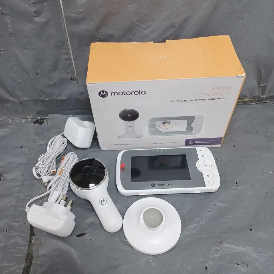 BOXED MOTOROLA VM64 CONNECT 4.3" FULL HD WIFI VIDEO BABY MONITOR