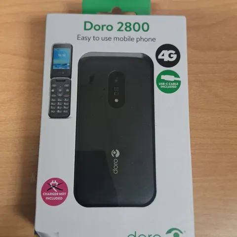 SEALED DORO 2800 4G MOBILE PHONE IN BLACK - DFC-0470