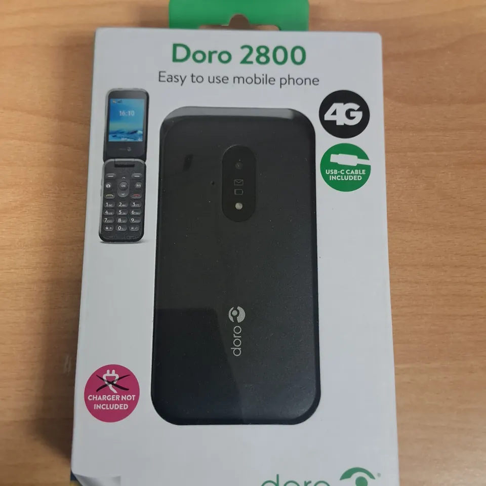SEALED DORO 2800 4G MOBILE PHONE IN BLACK - DFC-0470