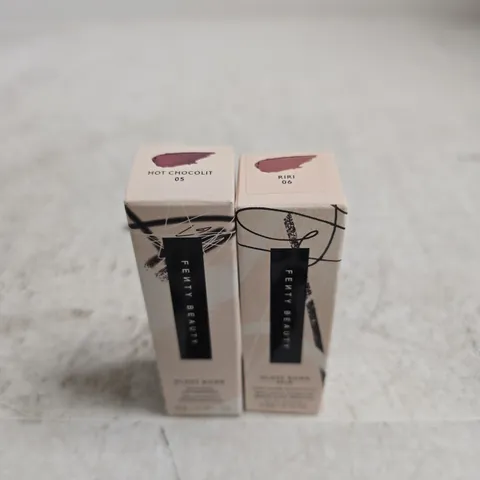 FENTY BEAUTY LIP COLOUR – 2 BOXED SHADES (HOT CHOCOLATE 05, RIRI 06)