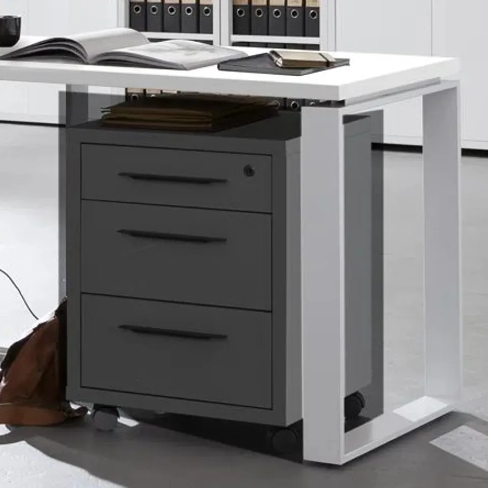 BOXED DISEGNO DESK GREY/SILVER (2 BOXES)