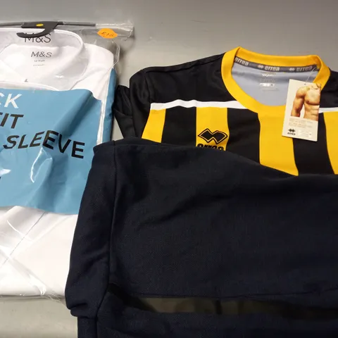 APPROXIMATELY 15 ASSORTED CHILDRENS CLOTHING RANGING FROM 10-15 YEARS PRODUCTS TO INCLUDE - SHIRT , T-SHIRT ,  JOGGERS ETC