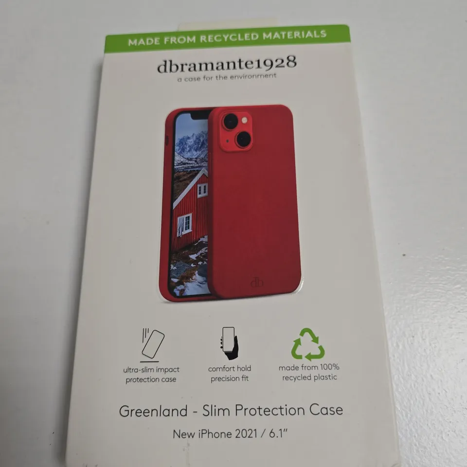 BOX OF APPROXIMATELY 30 ASSORTED PHONE CASES INCLUDING DBRAMANTE1928 GREENLAND IPHONE 13 PRO MAX PHONE CASE, DECODED IPHONE 15 PHONE CASE AND DBRAMANTE1928 IPHONE 2021 PHONE CASE