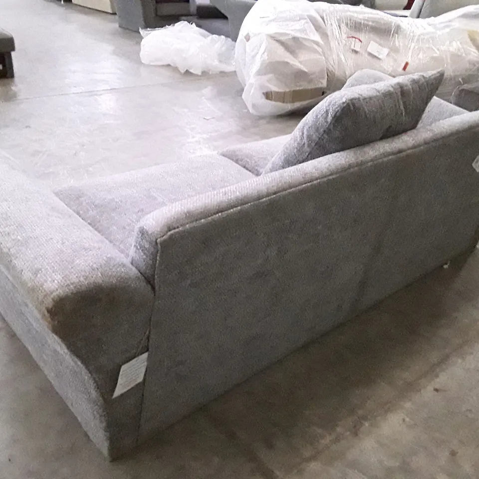 QUALITY DESIGNER 3 SEATER SOFA - GREY FABRIC