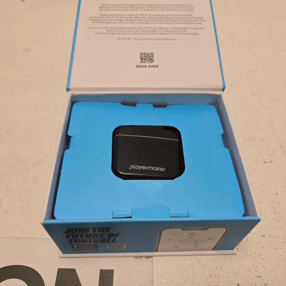 MANCHESTER CITY CITY PLAY PLAYERMAKER AI FOOTBALL PERFORMANCE TRACKER BOXED