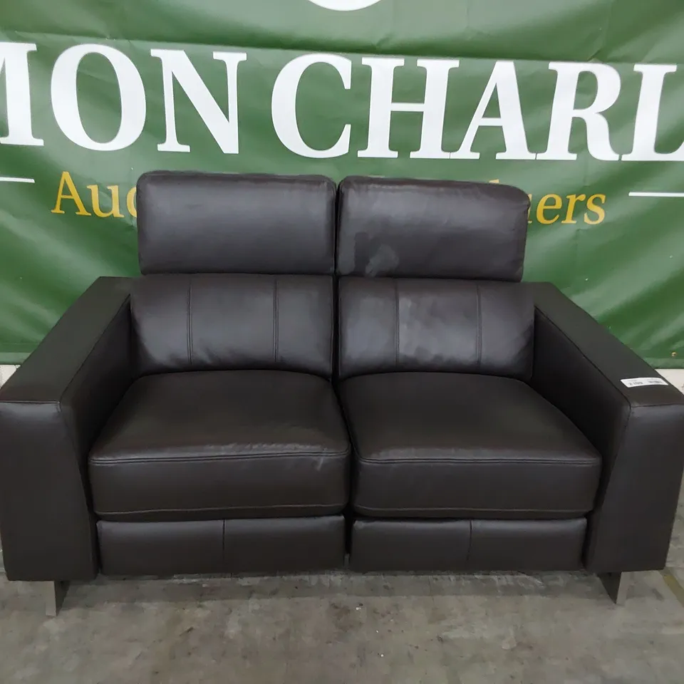 DESIGNER ITALIAN STYLE TWO SEATER SOFA WITH ADJUSTABLE HEADRESTS 