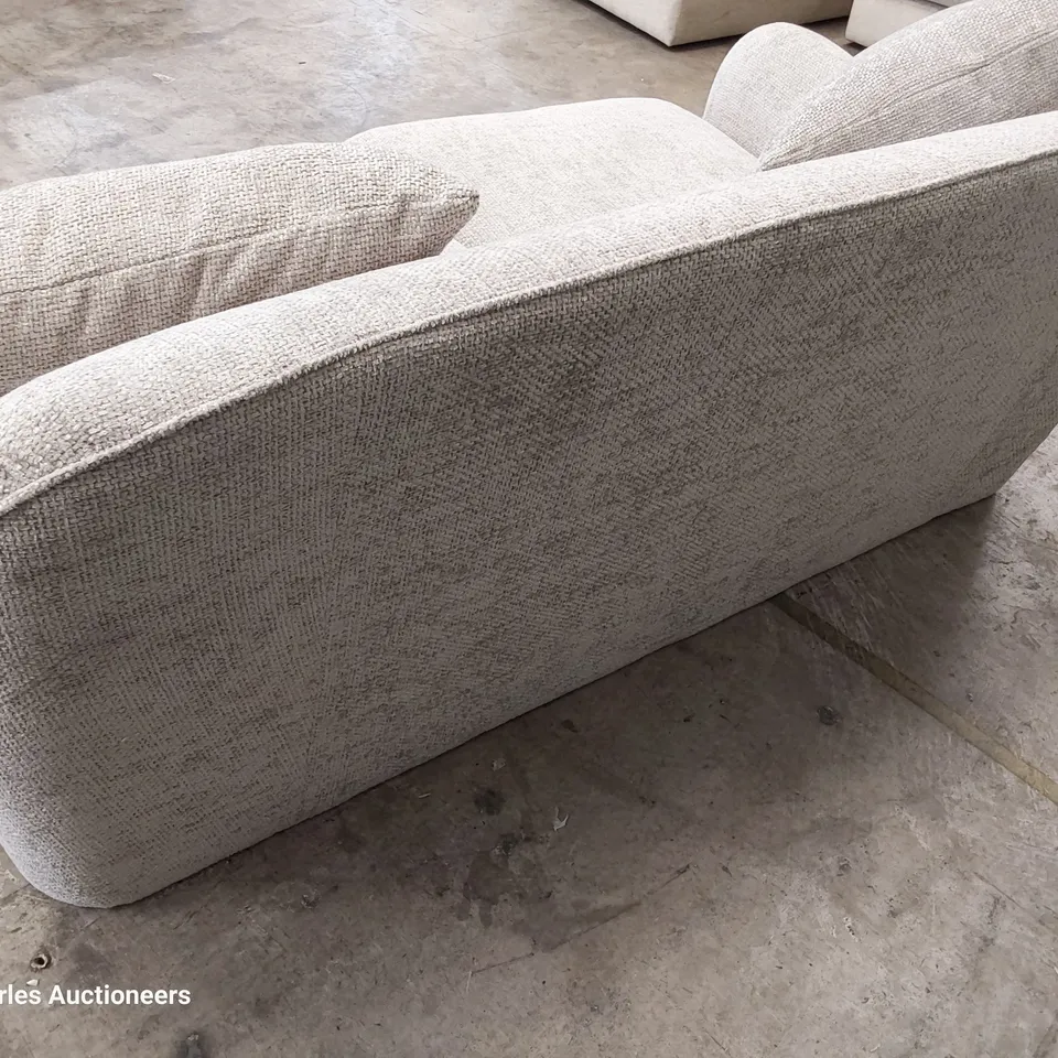 BRAND NEW DESIGNER JOPLIN TWO SEATER SOFA HOPSACK DOVE FABRIC