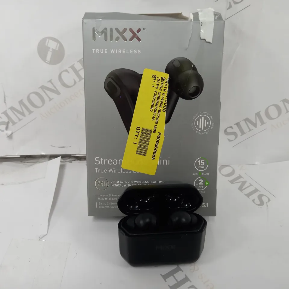 BOXED MIXX STREAMBUDS MINI TRUE WIRELESS EARBUDS