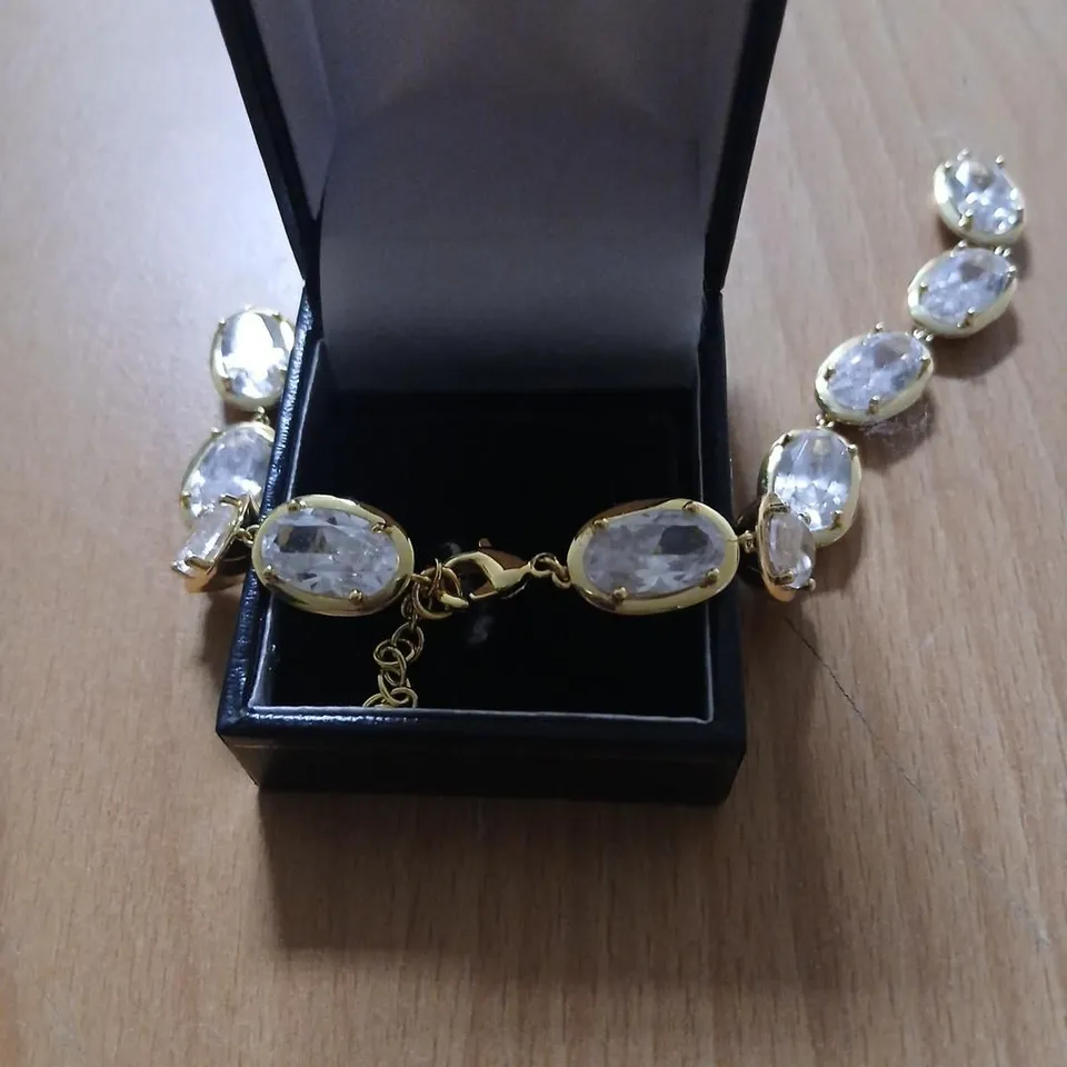 PAUL COSTELLOE FOR DIAMONIQUE OVAL CUT BRACELET
