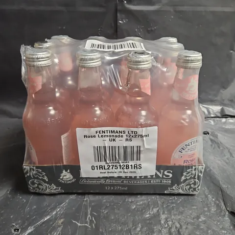 FENTIMANS ROSE LEMONADE 12X275ML – SEALED