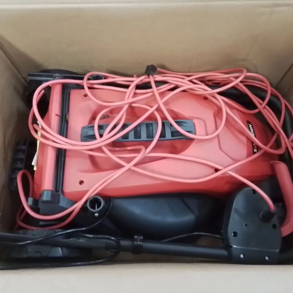 BOXED SOVEREIGN 32CM 1200W ELECTRIC ROTARY LAWN MOWER