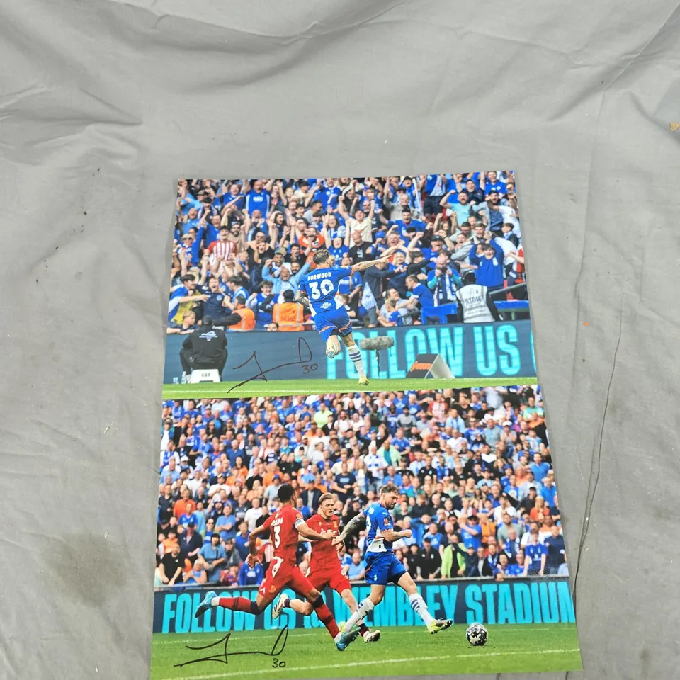 2X SIGNED PICTURES OF JAMES NORWOOD AT OLDHAM ATHLETIC