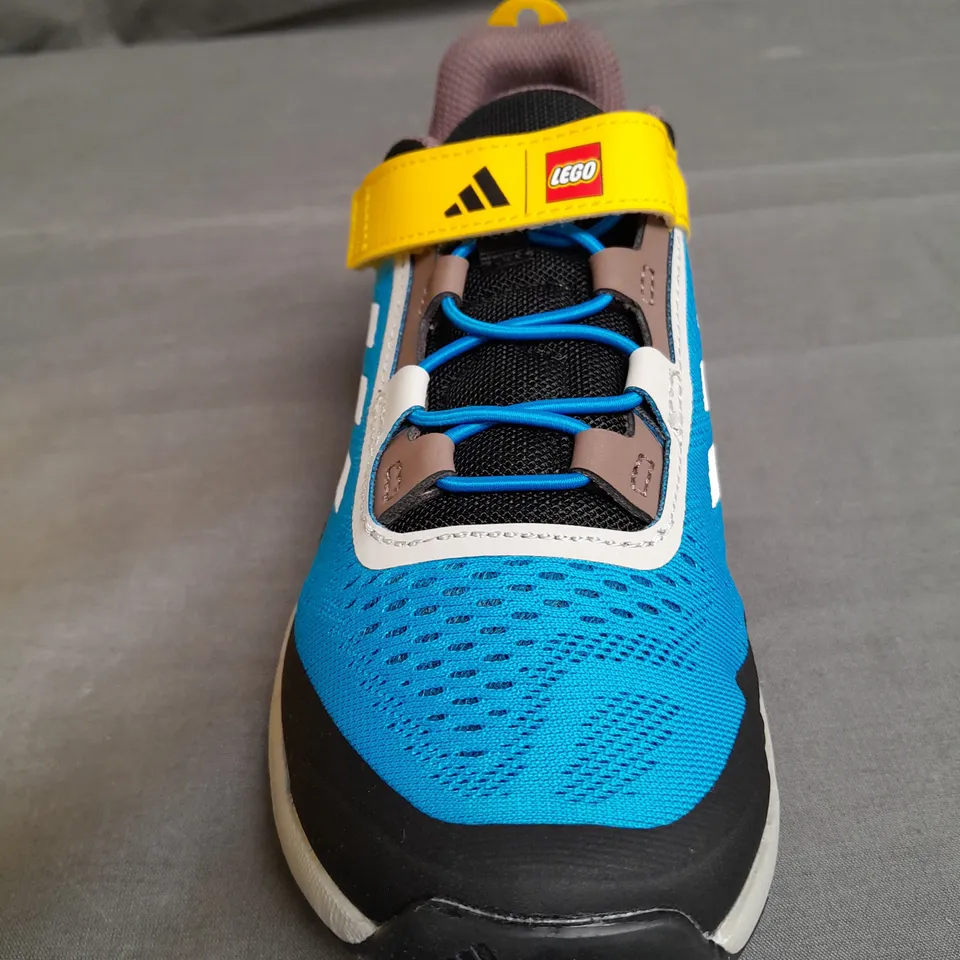 BOXED PAIR OF ADIDAS LEGO TRAINERS SIZE UK 4