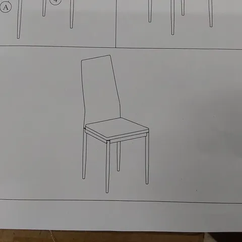 BOXED DINING CHAIRS IN WHITE (SET OF 6)