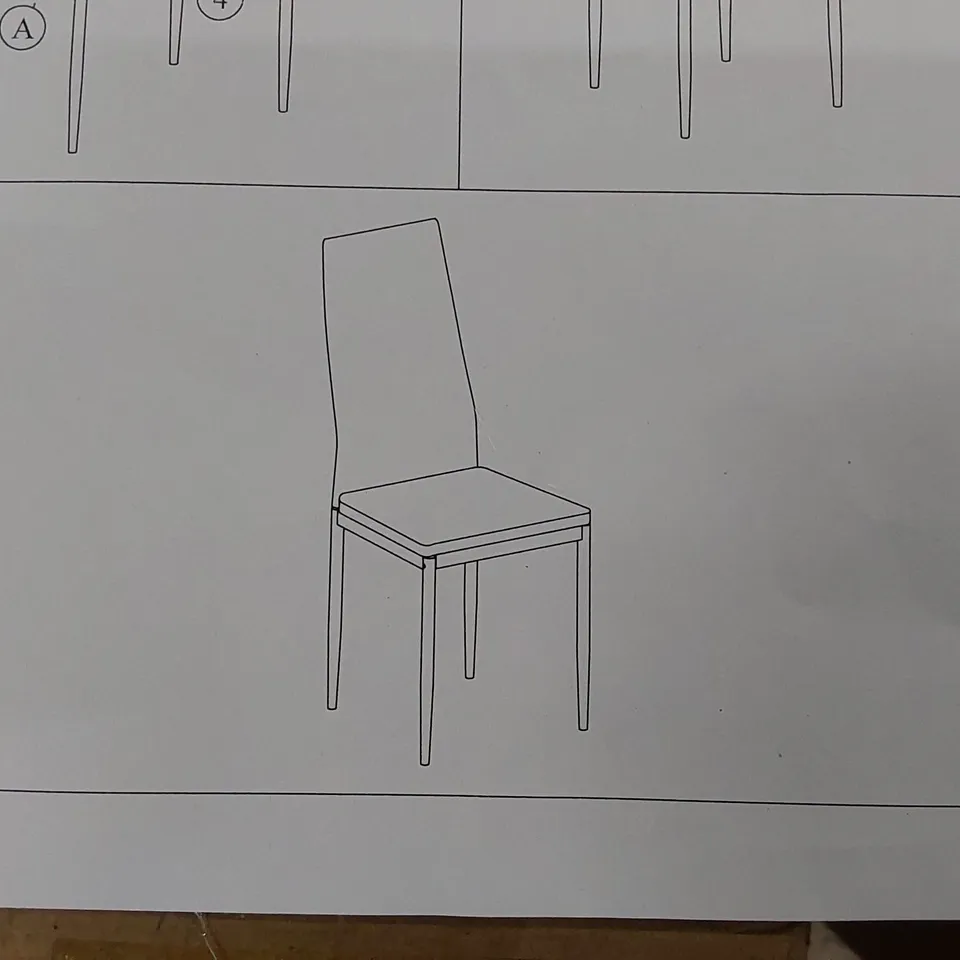 BOXED DINING CHAIRS IN WHITE (SET OF 6)
