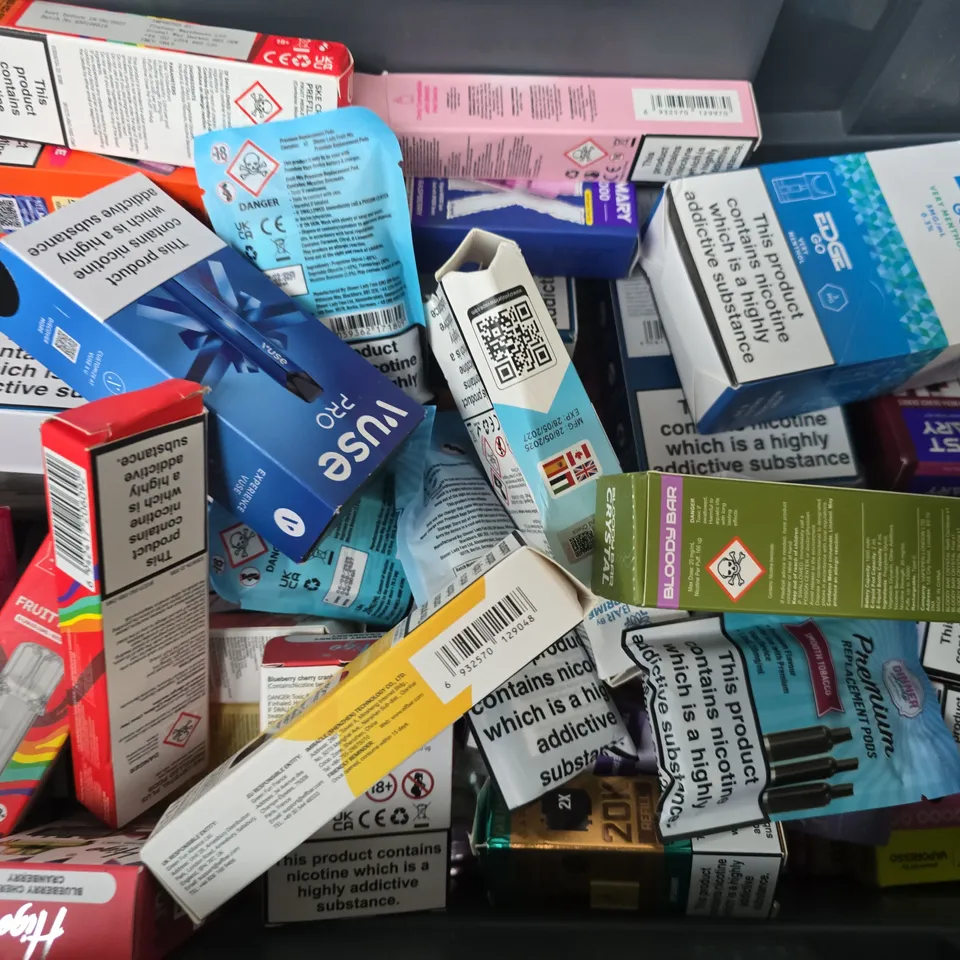 APPROXIMATELY 20 ASSORTED E-CIGARETTE PRODUCTS TO INCLUDE BRANDS SUCH AS LOST MARY, VEEV ONE, VUSE, ETC - COLLECTION ONLY