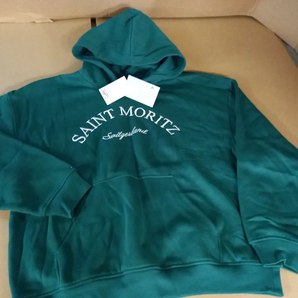 DIVIDED SAINT MORITZ GREEN HOODIE - EUR M