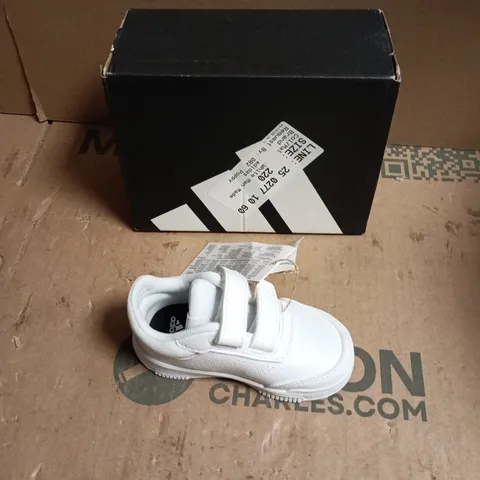 ADIDAS WHITE VELCRO KIDS' SNEAKERS - UK SIZE 5 CHILDS