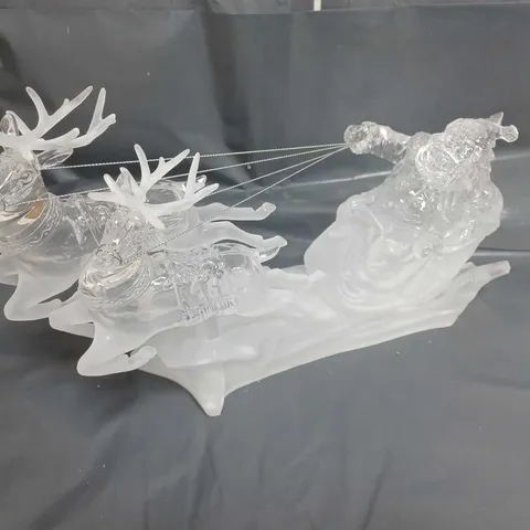 CRYSTAL-EFFECT SANTA SLEIGH CHRISTMAS DECORATION