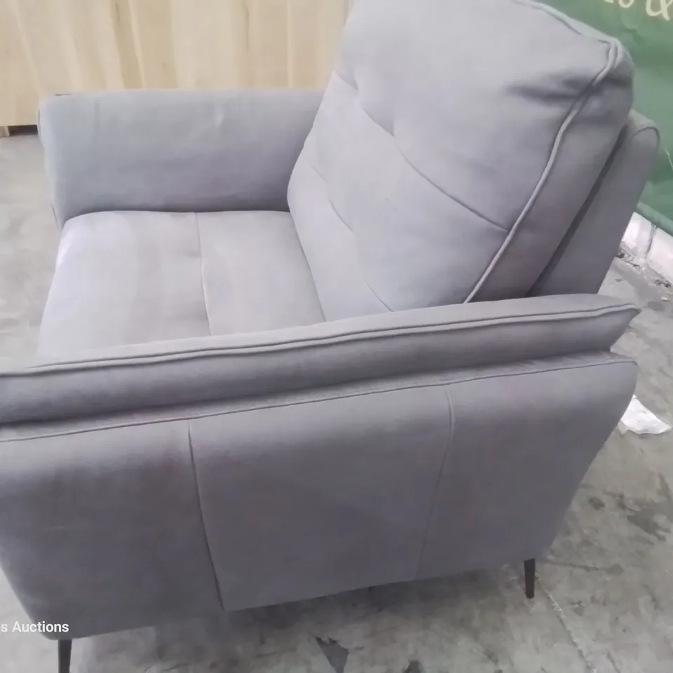 QUALITY ITALIAN DESIGNED & MANUFACTURED BOLZANO POWER RECLINING EASY CHAIR ART DAMASCO GREY SUEDE 