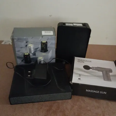 APPROXIMATELY 15 ASSORTED ELECTRICAL ITEMS TO INCLUDE MASSAGE GUN, ROUTERS, EXTENSION LEAD BLOCK, ETC - COLLECTION ONLY