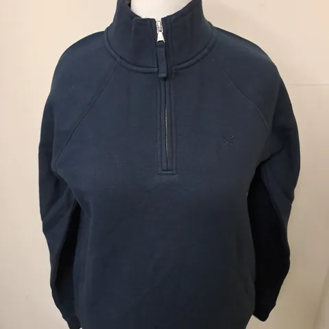 CREW CLOTHING COMPANY HALF ZIP SWEAT SIZE 10