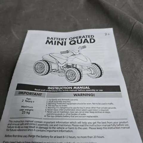 BATTERY OPERATED MINI QUAD.
