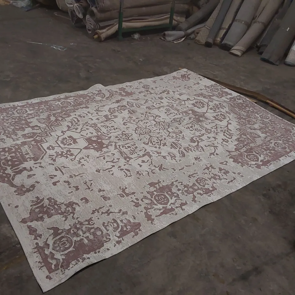 QUALITY CARINA MODEM WASHABLE RUGS IN PINK - 200 x 290cm