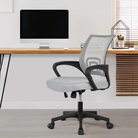 BOXED BLANE POLYESTER/POLYESTER BLEND DESK CHAIR - GREY (1 BOX)