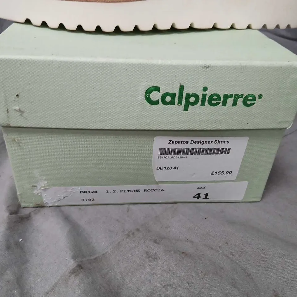 CALPIERRE PYTHON-PRINT LOAFERS – WOMEN'S DESIGNER SHOES, UK 7 (EU 41)