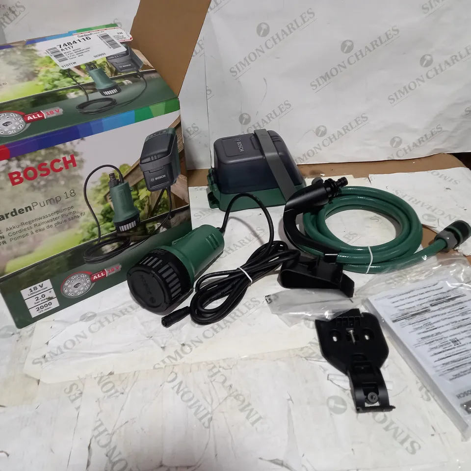 BOSCH CORDLESS RAINWATER PUMP 