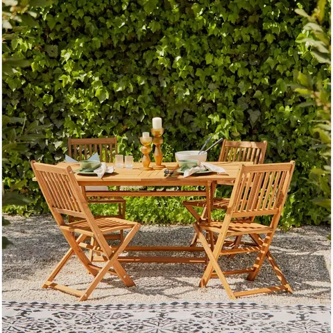 BOXED NAYOUN RECTANGULAR 4-PERSON 120CM LONG DINING SET (3 BOXES)