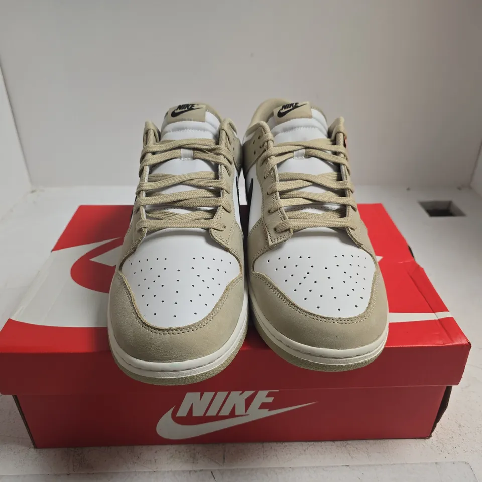 BOXED PAIR OF NIKE DUNK LOW DESERT TRAINERS – UK SIZE 13