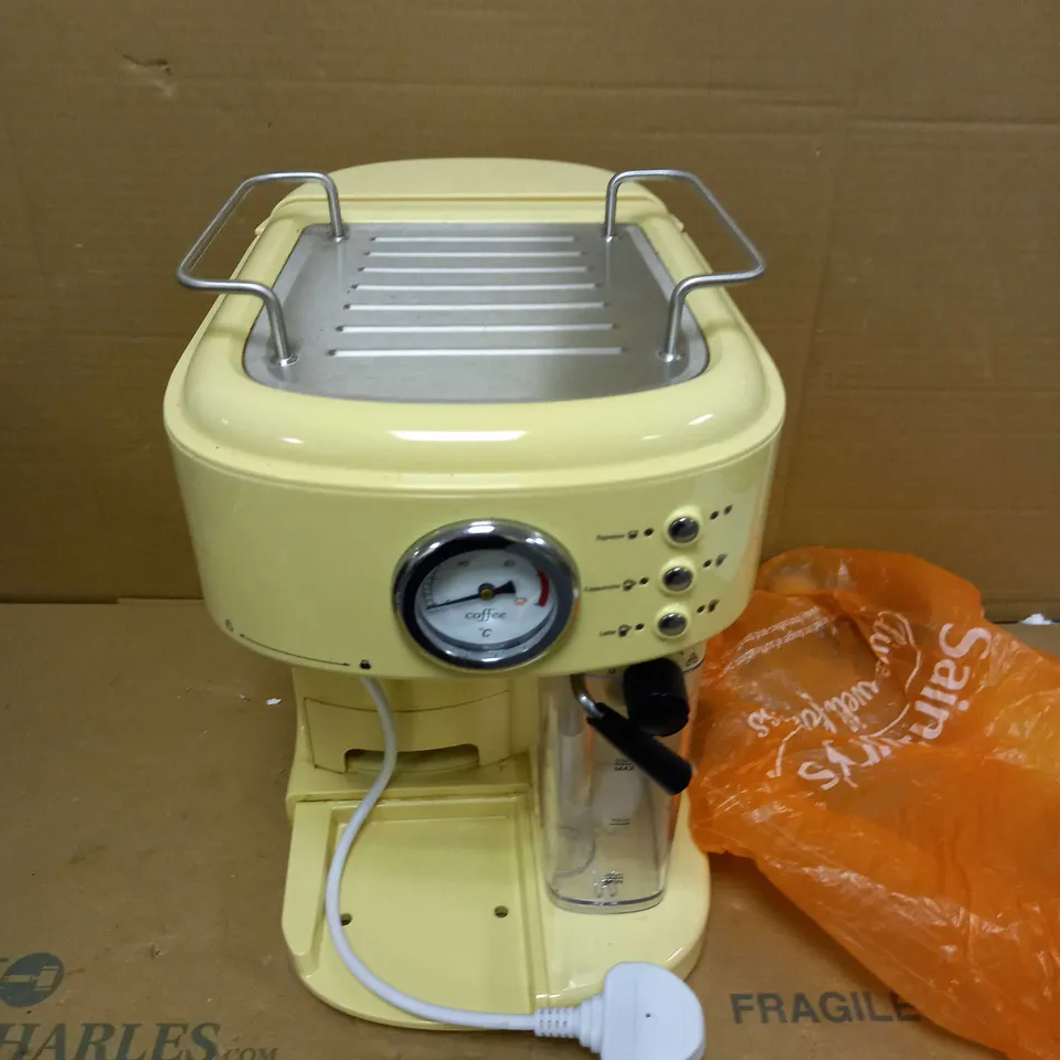 SWAN RETRO CREAM ESPRESSO COFFEE MACHINE 